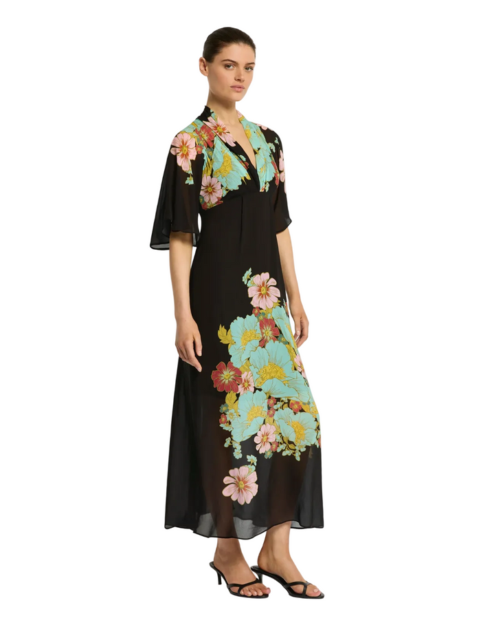Moss & Spy Julia Maxi Dress - Dark Ink Floral