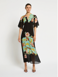 Moss & Spy Julia Maxi Dress - Dark Ink Floral