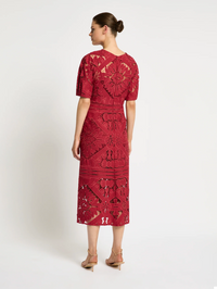 Moss & Spy Letitia Midi Dress - Garnet