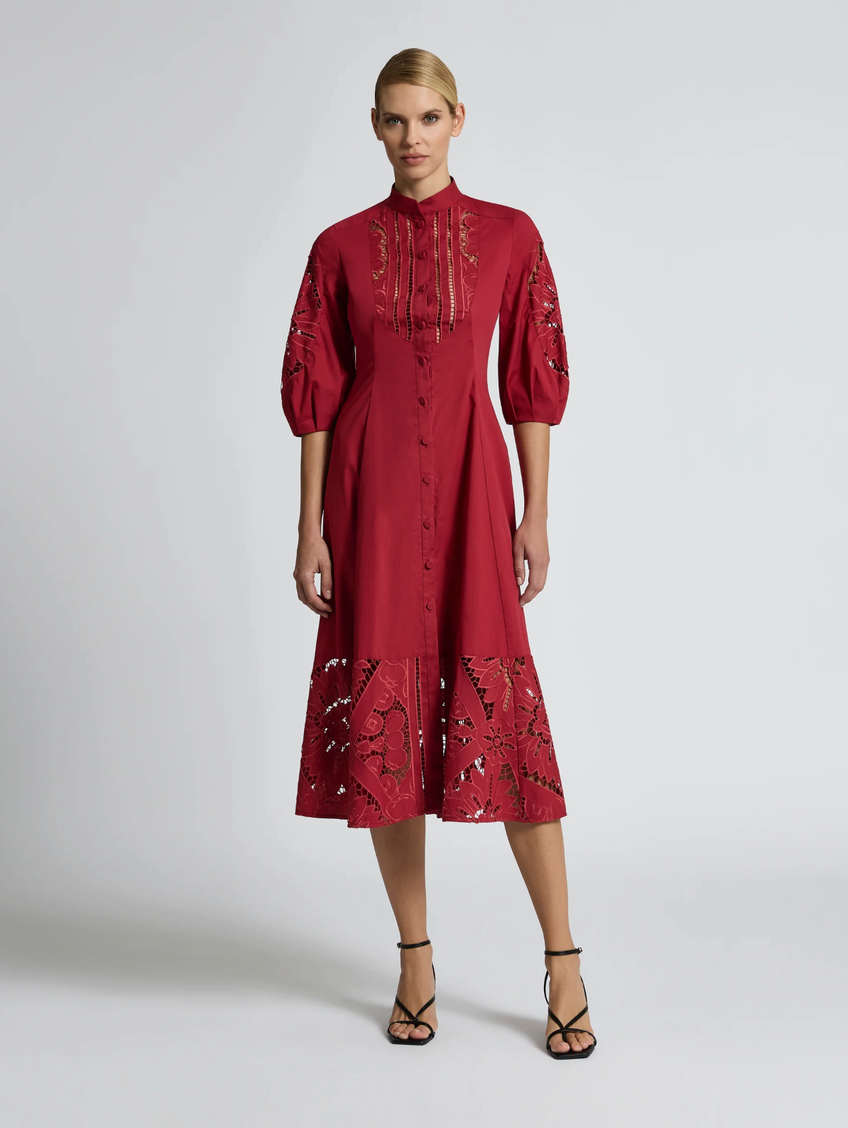 Moss & Spy Letitia Shirt Dress - Garnet