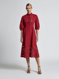 Moss & Spy Letitia Shirt Dress - Garnet