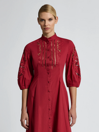 Moss & Spy Letitia Shirt Dress - Garnet