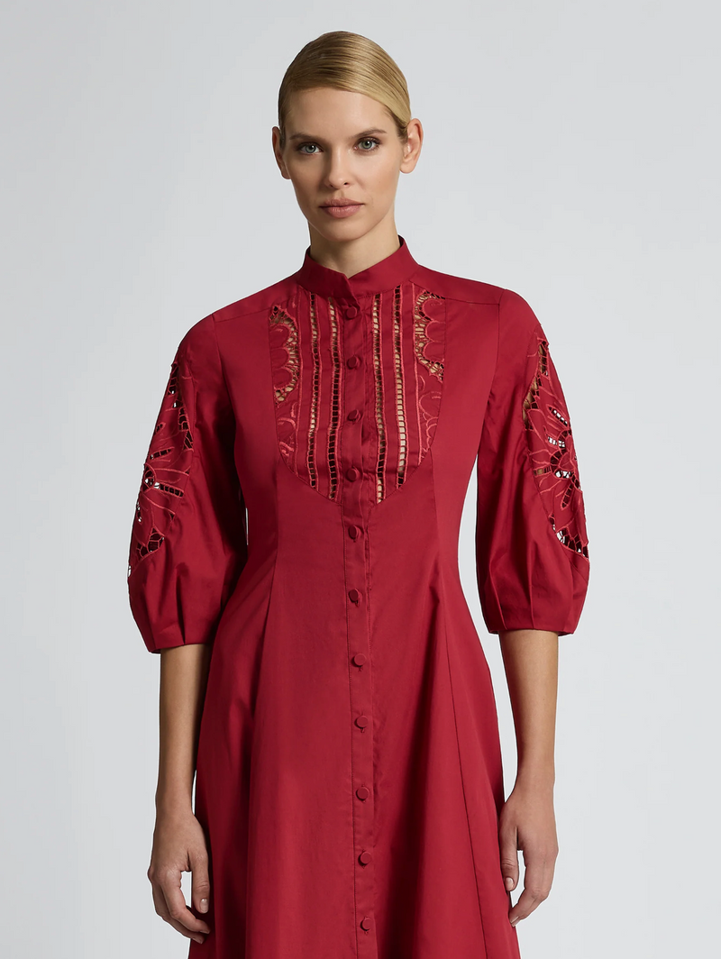 Moss & Spy Letitia Shirt Dress - Garnet
