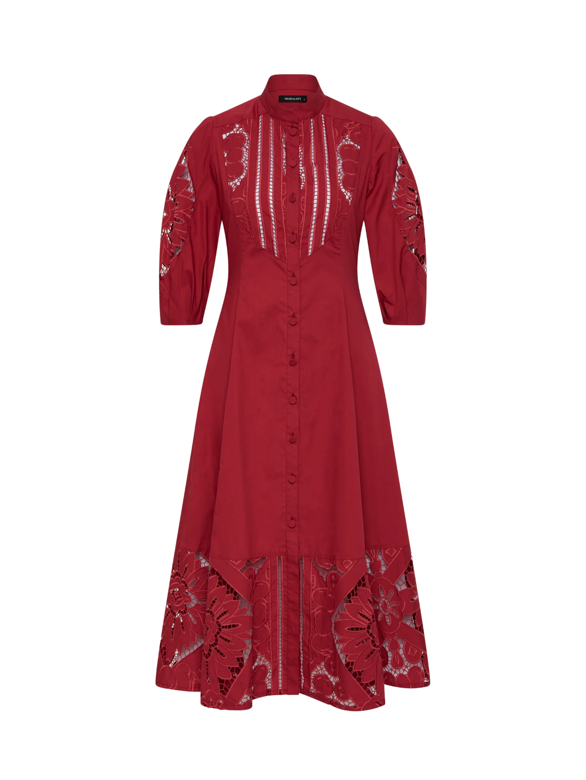 Moss & Spy Letitia Shirt Dress - Garnet