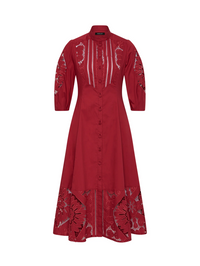 Moss & Spy Letitia Shirt Dress - Garnet