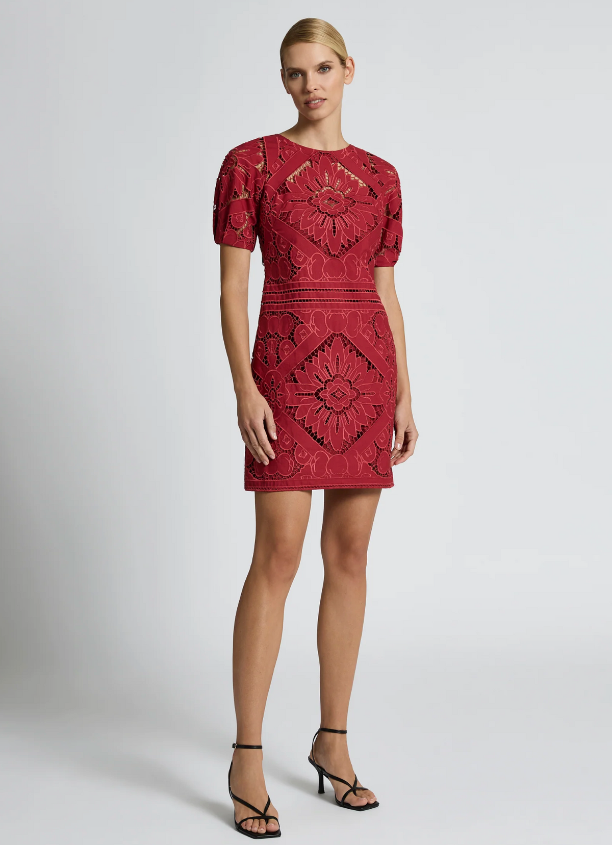 Moss & Spy Letitia Short Dress - Garnet