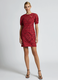 Moss & Spy Letitia Short Dress - Garnet