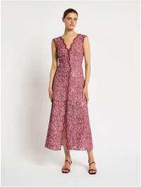 Moss & Spy Lily A-Line Dress - Garnet/Blush