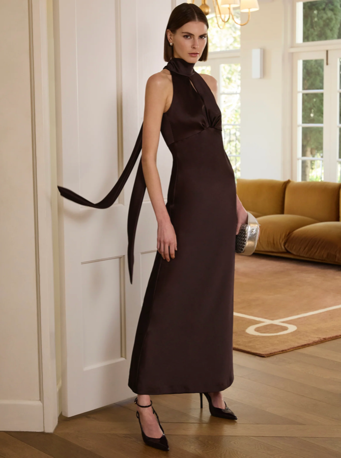 Moss & Spy Nicola Gown - Chocolate