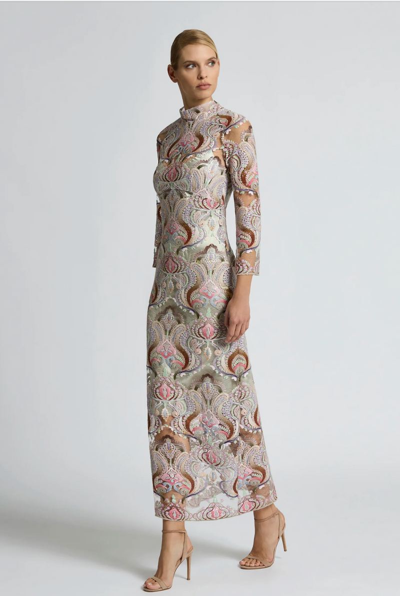 Moss & Spy Paloma Sleeveless Dress - Sorbet/Nude