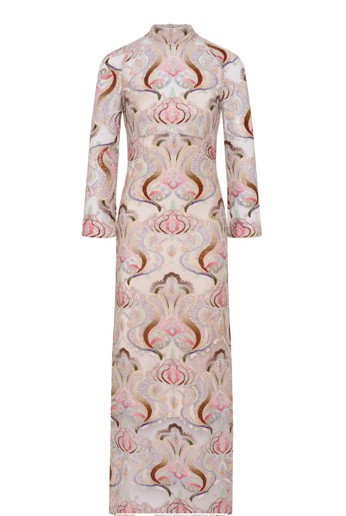 Moss & Spy Paloma Midi Dress - Sorbet/Nude