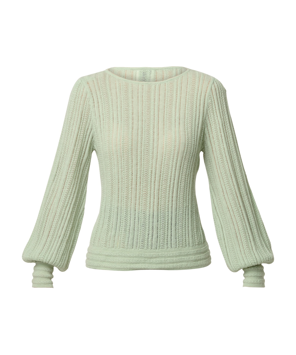 Once Was Solana Baby Alpaca Wool Blend Knit Top - Celadon