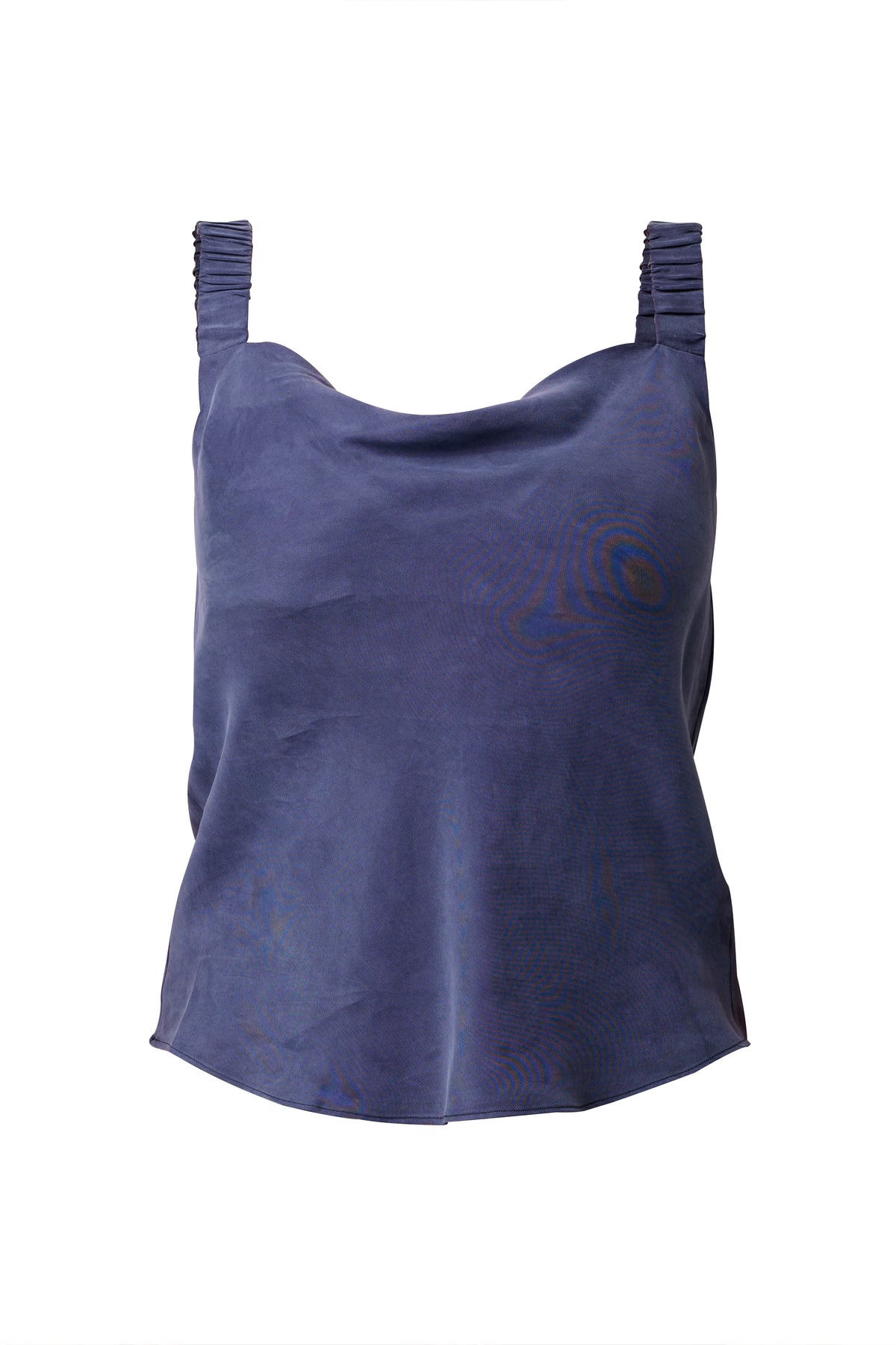 Once Was Delray Reversible Cupro Cowl & V Neck Cami - Lapis