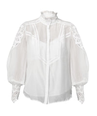 Once Was Sevilla Cotton Silk Shirt - Blanca