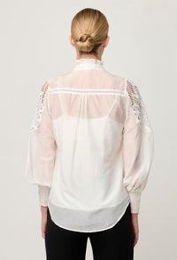 Once Was Sevilla Cotton Silk Shirt - Blanca