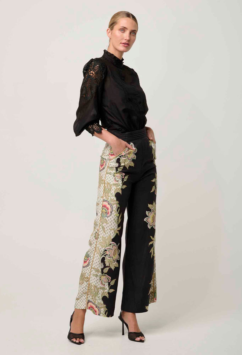 Once Was Sevilla Cotton Silk Shirt - Onyx