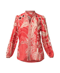 Once Was Audrey Placement Embroidered Blouse – Crimson Palms