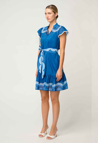 Once Was  Lilia Cotton Silk Dress - Topaz