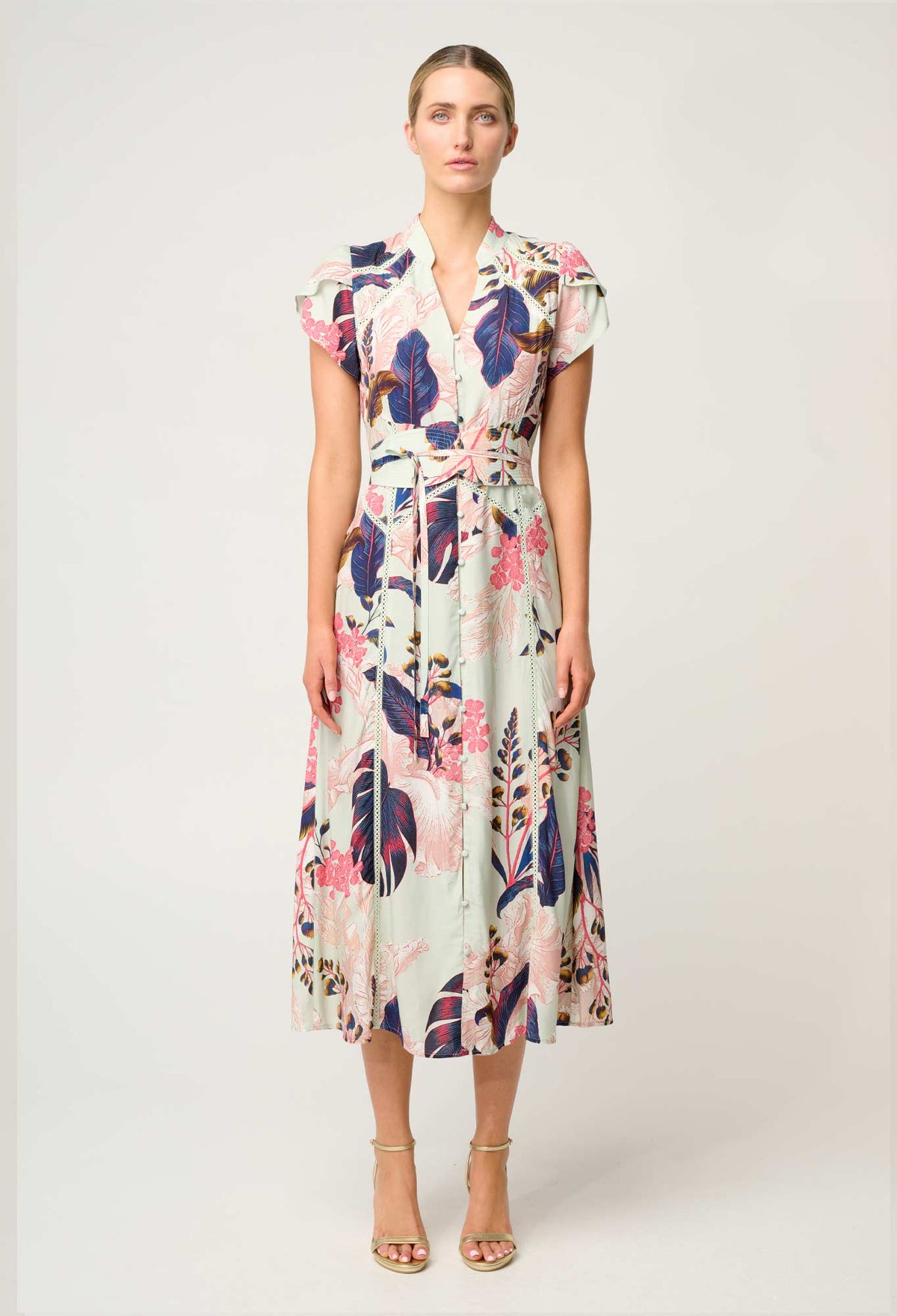 Once Was Maysa Viscose Dress in Oasis Flora