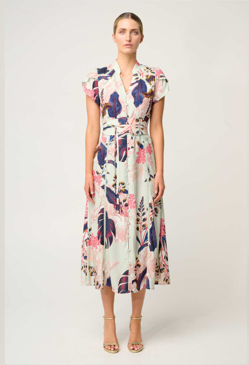 Once Was Maysa Viscose Dress in Oasis Flora
