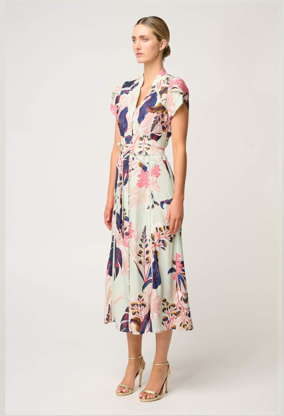 Once Was Maysa Viscose Dress in Oasis Flora