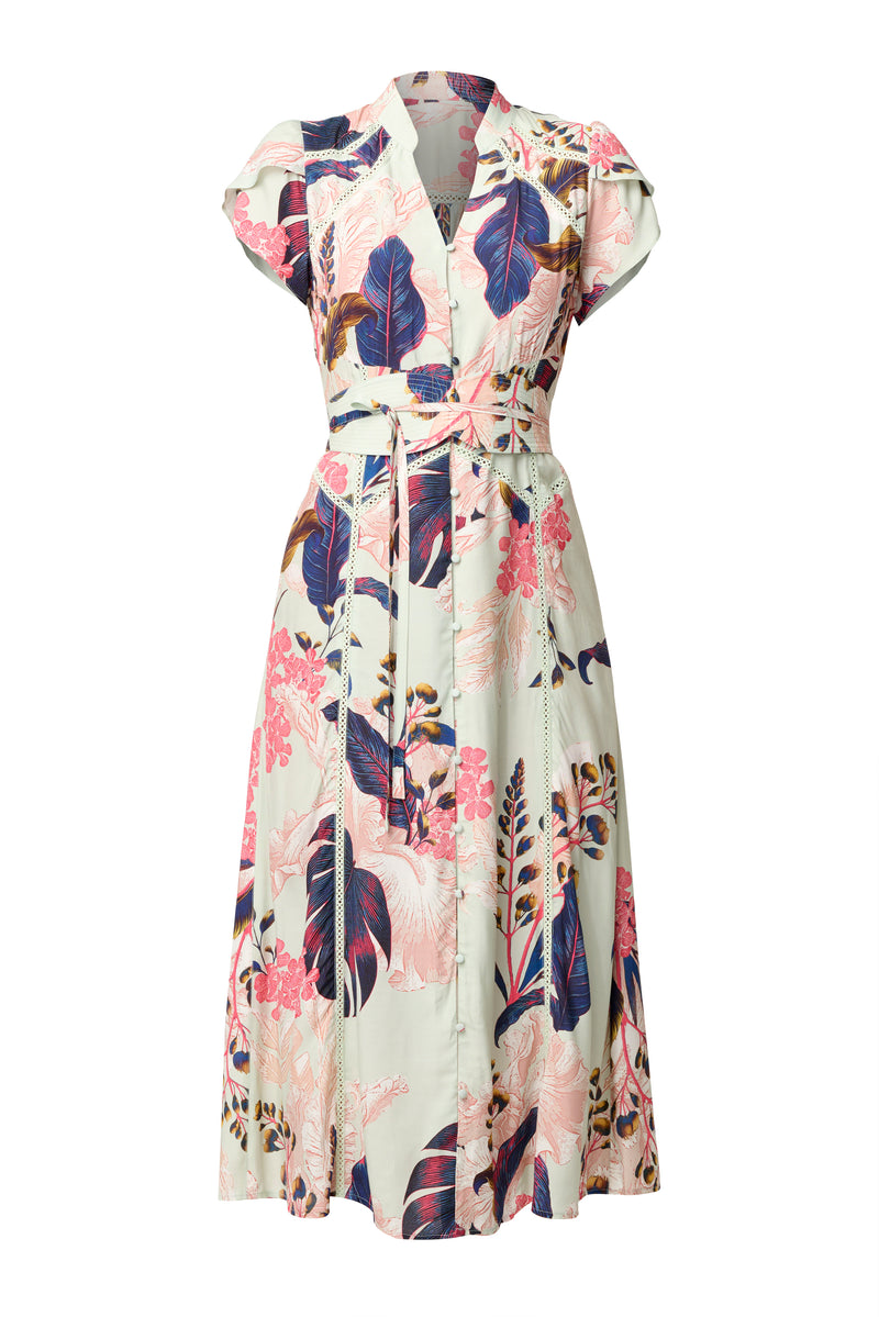 Once Was Maysa Viscose Dress in Oasis Flora