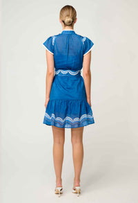 Once Was  Lilia Cotton Silk Dress - Topaz