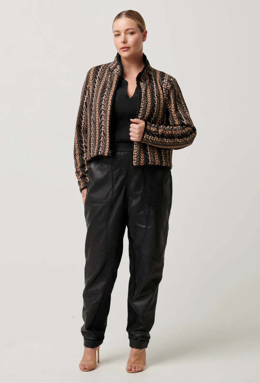 Once Was Rylie Reversible Jacket - Black/Bromegrass