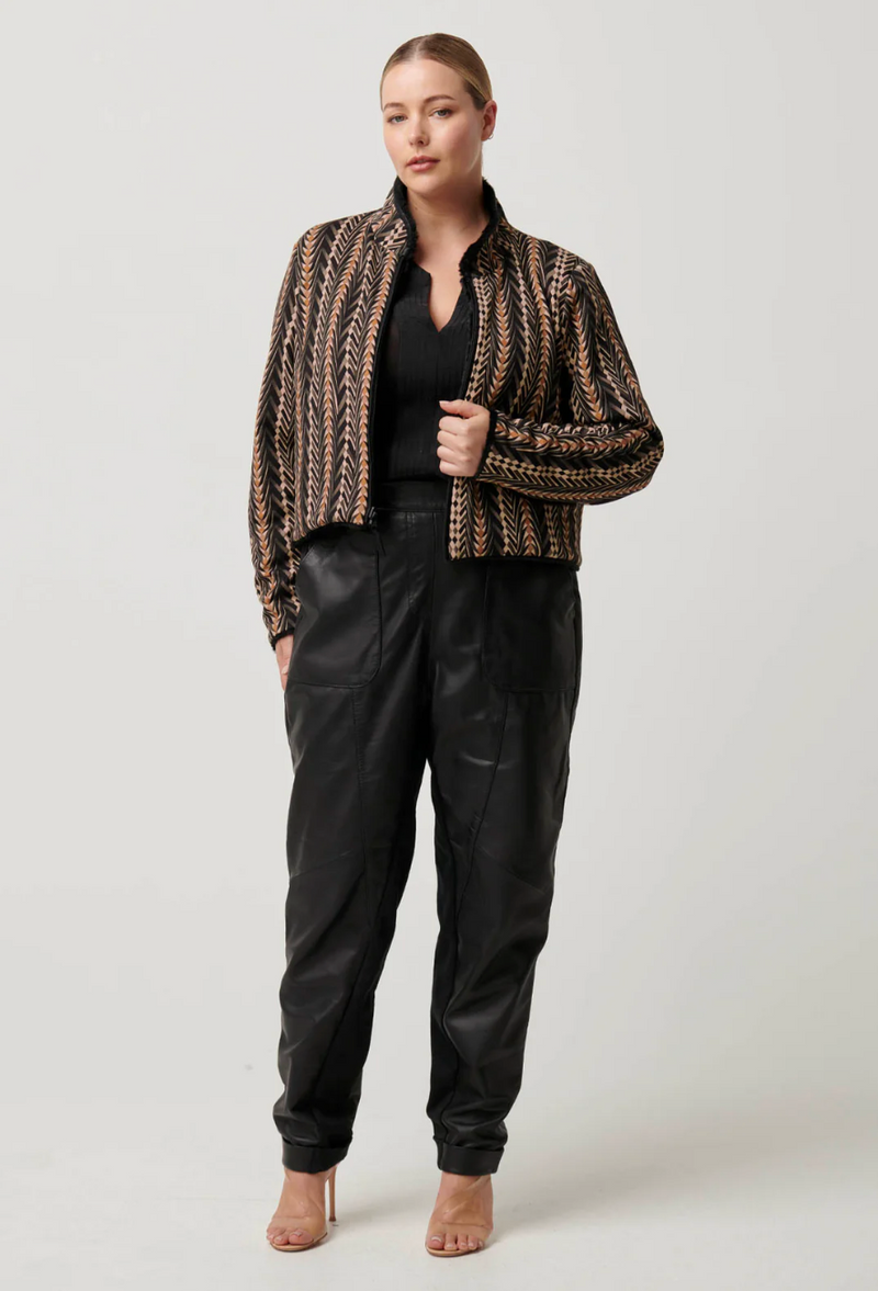 Once Was Rylie Reversible Jacket - Black/Bromegrass