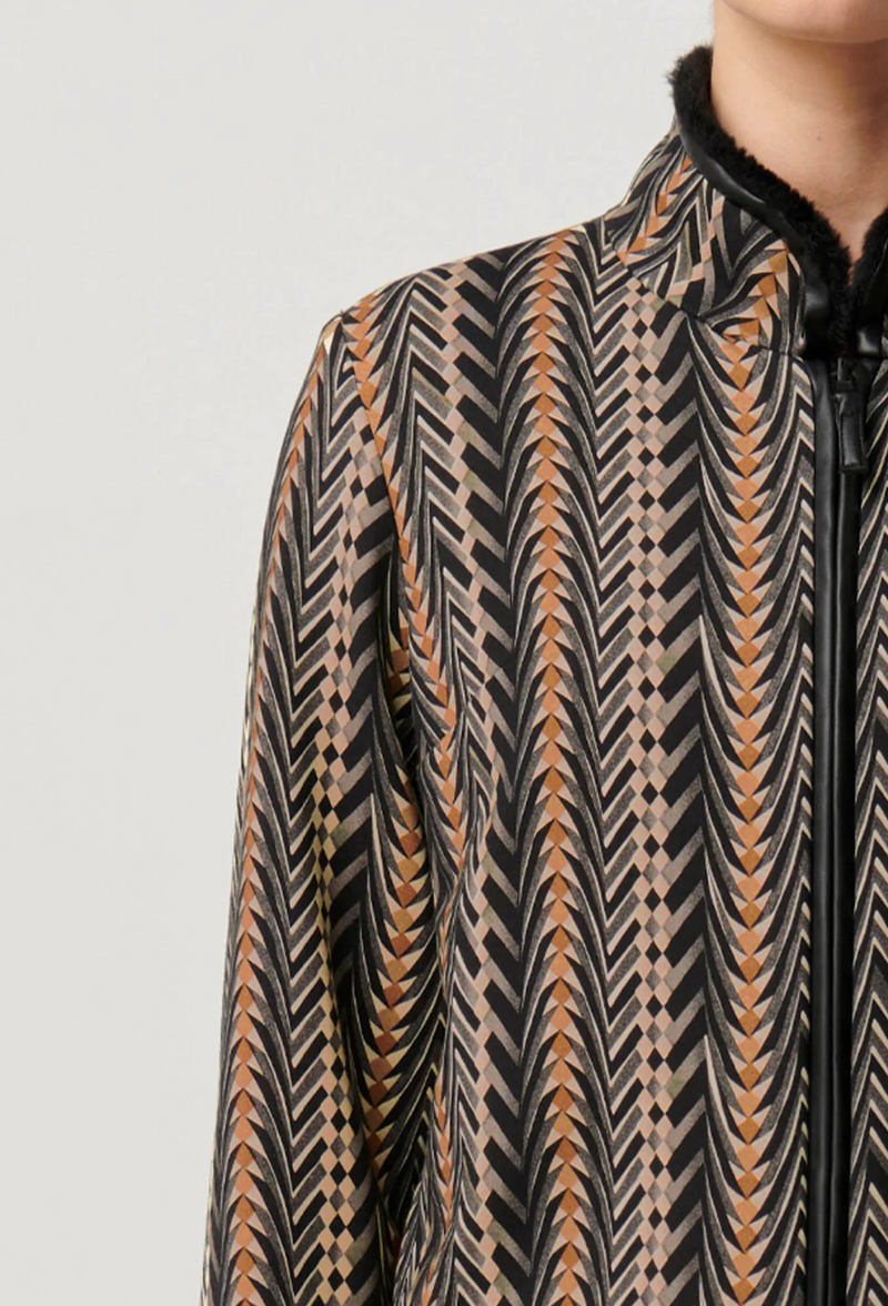 Once Was Rylie Reversible Jacket - Black/Bromegrass