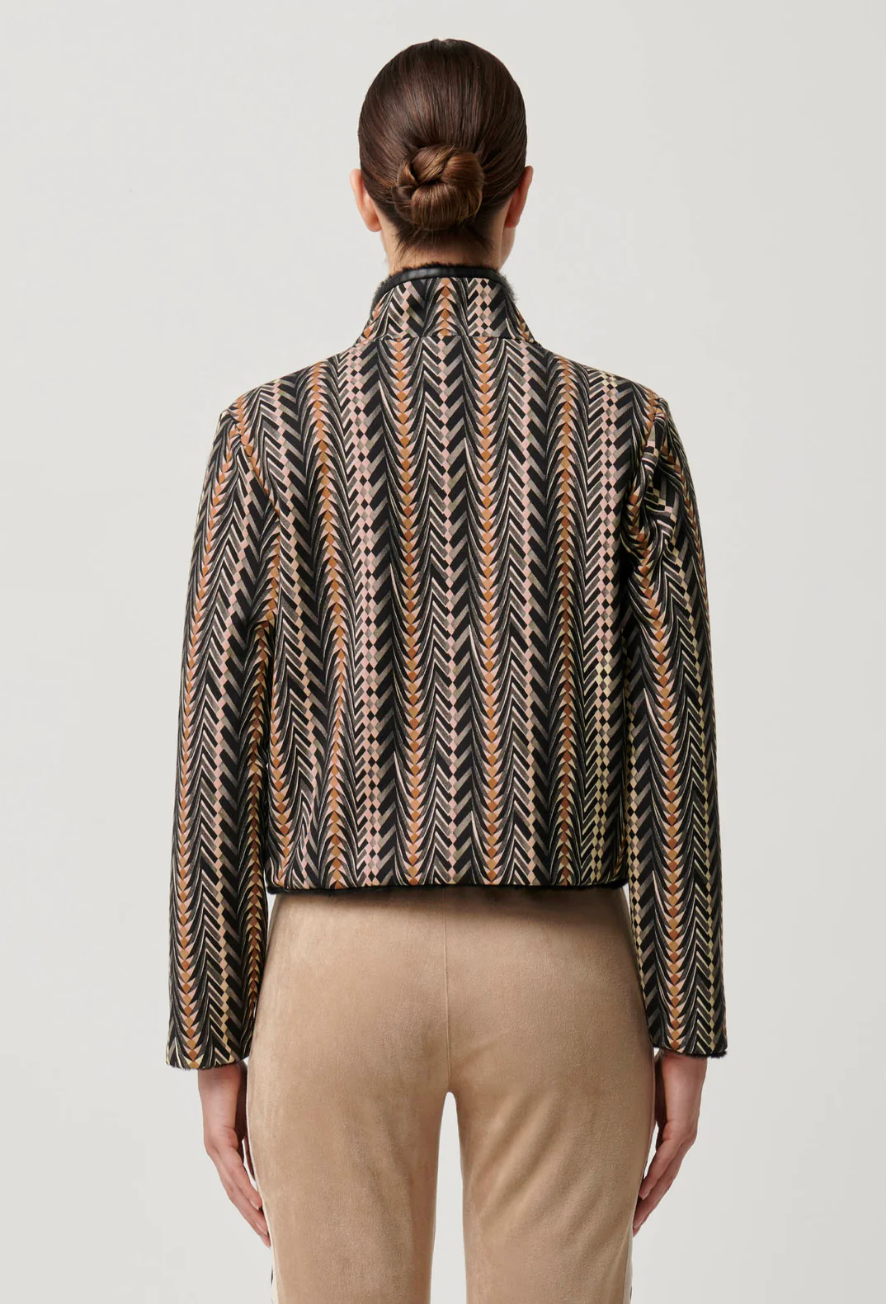 Once Was Rylie Reversible Jacket - Black/Bromegrass