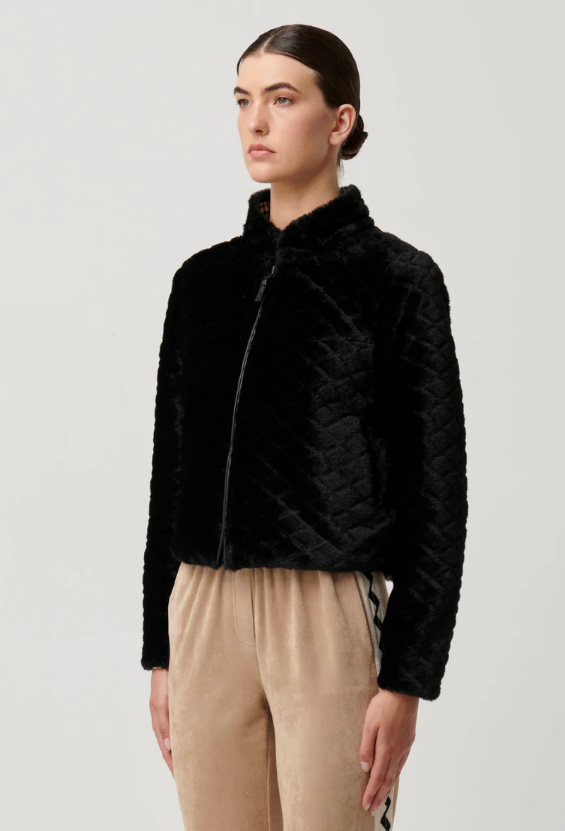 Once Was Rylie Reversible Jacket - Black/Bromegrass