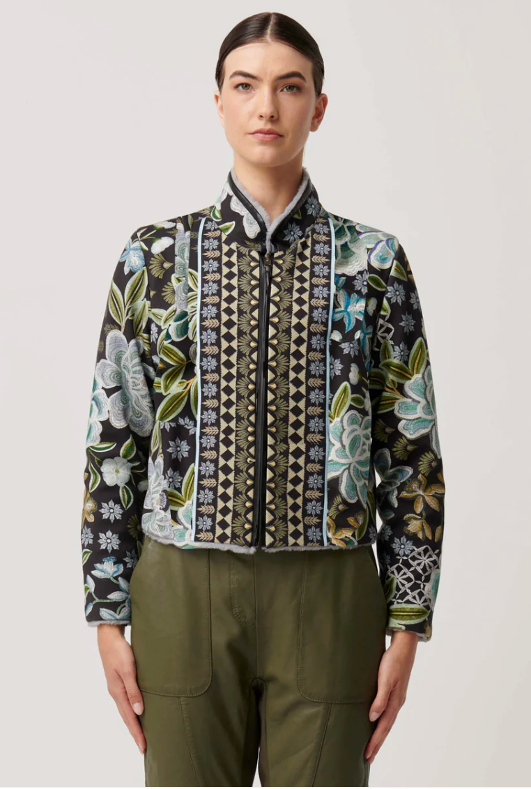 Once Was Rylie Reversible Jacket - Dalia Fields/Grey