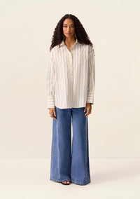 Mos The Label Everly Oversize Shirt - Blue Stripes