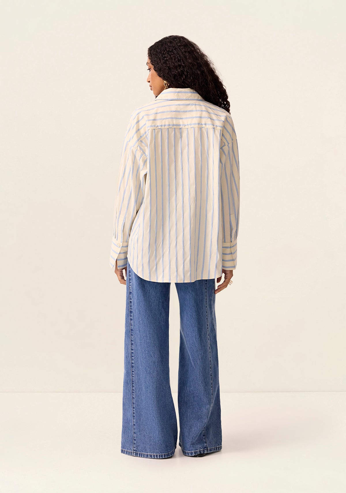 Mos The Label Everly Oversize Shirt - Blue Stripes
