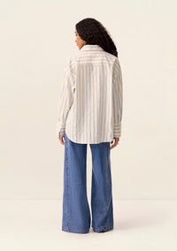 Mos The Label Everly Oversize Shirt - Blue Stripes