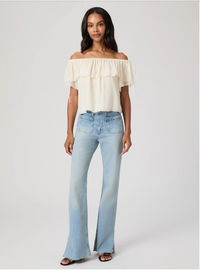 Paige Sofia With Braided Patch Pockets, Outseam Split & Raw Hem - Montebello