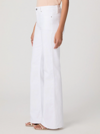 Paige Sopha Mid Rise Flare - Crisp White