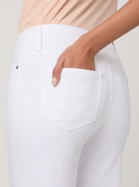 Paige Sopha Mid Rise Flare - Crisp White