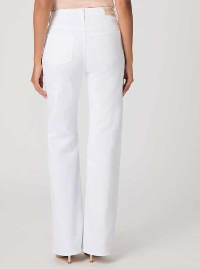 Paige Sopha Mid Rise Flare - Crisp White