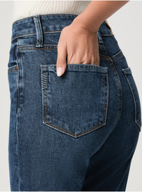 Paige Stevie Straight Leg With Seamed Belt Loops Jean - San Gabriel