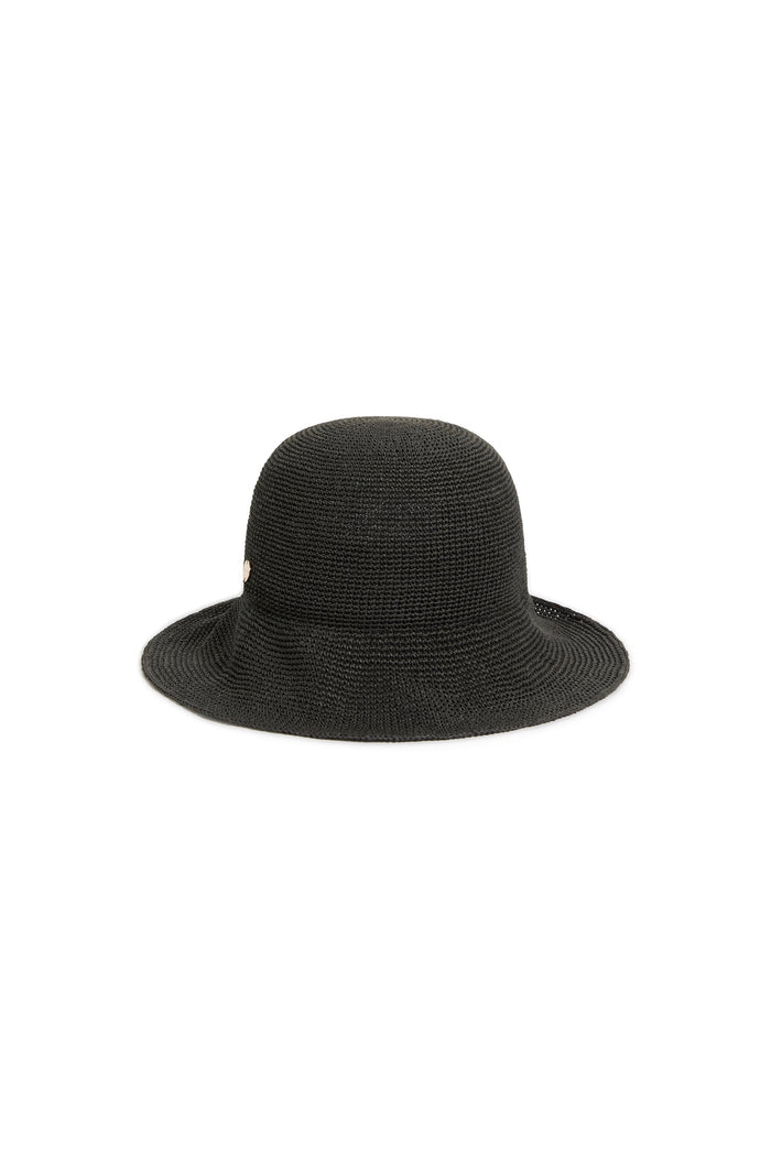 Seafolly Packable Raffia Bucket Hat - Black