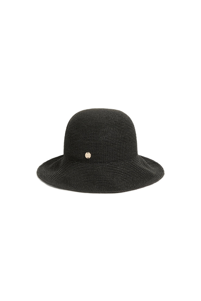Seafolly Packable Raffia Bucket Hat - Black