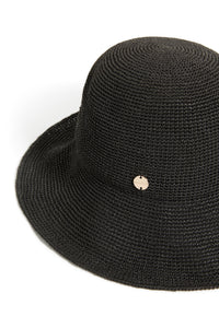 Seafolly Packable Raffia Bucket Hat - Black