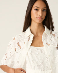 Mos The Label Luna Embroidery Shirt - White