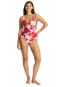 Sea Level Veridian Cross Front Multifit Singlet Top & Pants - Ruby