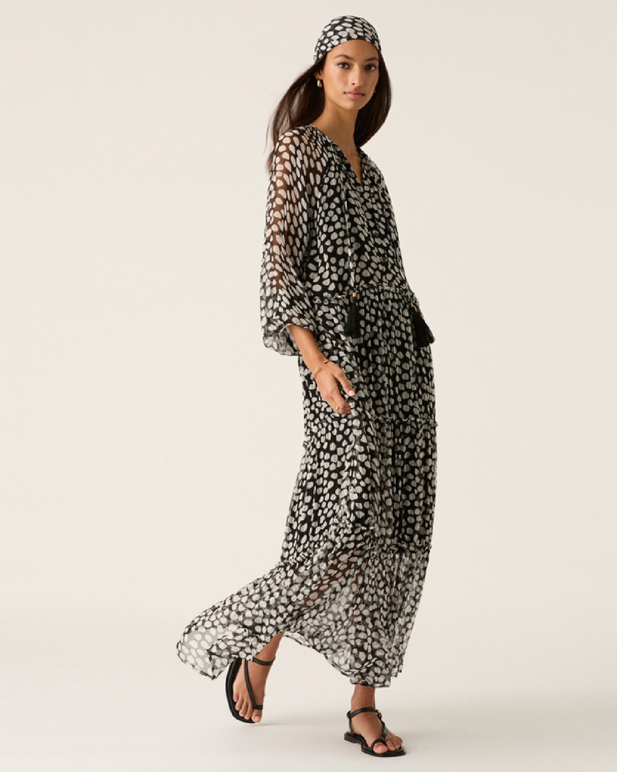 Mos The Label Ava Spots Midi Dress - Spots Print