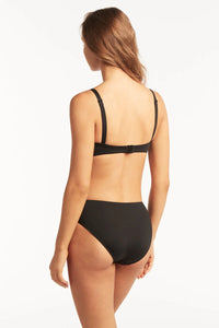 SEA LEVEL ESSENTIALS MID BIKINI PANT - BLACK