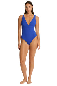 Sea Level Spinnaker Panel Line Multifit One Piece - Cobalt