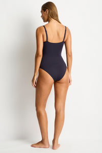 Sea Level Essentials Cross Front Multifit One Piece - Night Sky